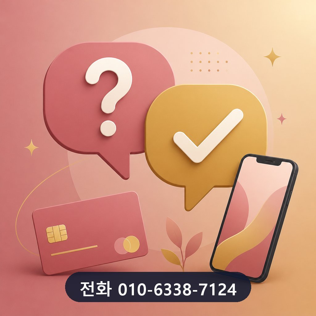 국민카드 카드깡 업체 자주 묻는 질문 이미지 · 문의 010-6338-7124
